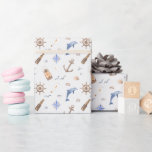 Papier Cadeau Bleu Fête des mariées côtière marine<br><div class="desc">Blue Nautical Coastal Sea Fête des mariées Wrapping Paper Immergez vos invités dans une expérience balnéaire paisible avec notre Blue Coastal Sea Fête des mariées. Cet élégant design saisit la beauté sereine de la côte, avec des teintes bleues douces et des éléments marins délicats. Parfait pour une douche nuptiale ou...</div>