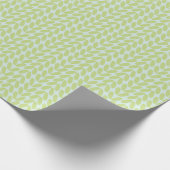 Papier Cadeau Bleu Feuille vert simple (Coin)