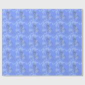 Papier Cadeau Bleu-Fleur Barrel Racer (Plat)