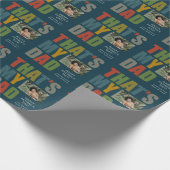 Papier Cadeau Bleu foncé C'est ma Fête des pères papa (Coin)