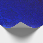 Papier Cadeau Bleu foncé Floral Succulent Motif Metallic (Coin)