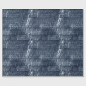 Papier Cadeau Bleu foncé Jean Faux Denim (pas de denim réel) (Plat)