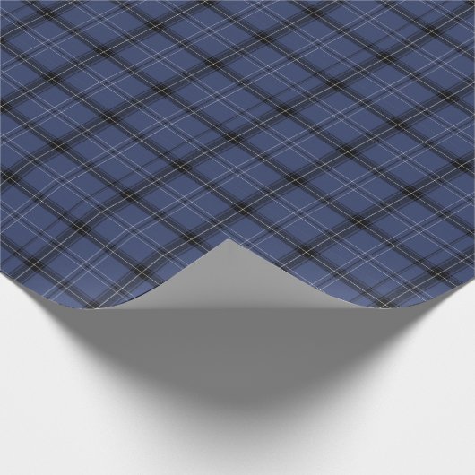Papier Cadeau Bleu foncé Plaid Toutes les occasions (Coin)