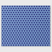 Papier Cadeau Bleu géométrique simple (Plat)