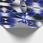 Papier Cadeau Bleu Gradient Couleur Remplir Mécanique Dessin Mos (Coin)