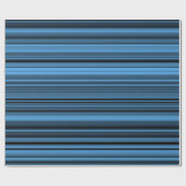 Papier Cadeau Bleu - Grandes noires (Plat)