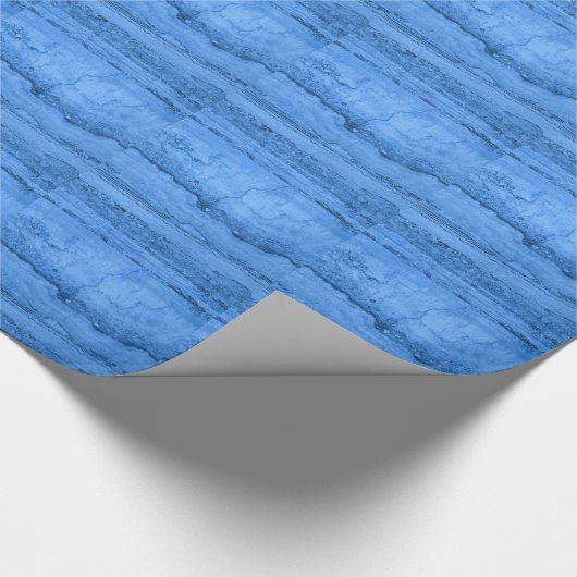Papier Cadeau Bleu Granit motif marbre bleu pierre design (Coin)