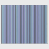 Papier Cadeau Bleu-gris, bandes horizontales (Plat)