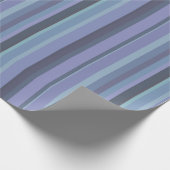 Papier Cadeau Bleu-gris, bandes horizontales (Coin)