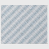 Papier Cadeau Bleu gris rayé élégant (Plat)