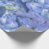 Papier Cadeau Bleu Hydrangée en fleurs (Coin)