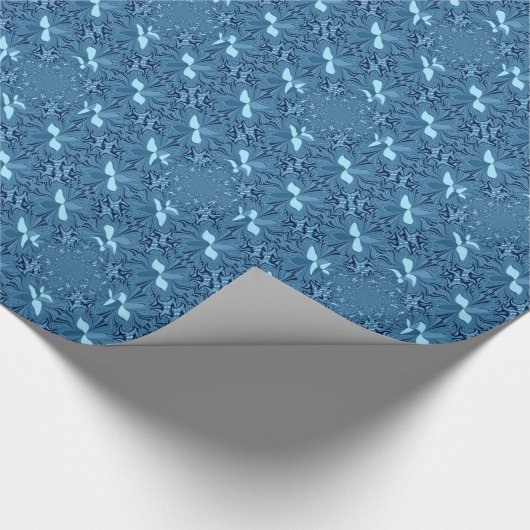 Papier Cadeau Bleu Iridescendant. (Coin)