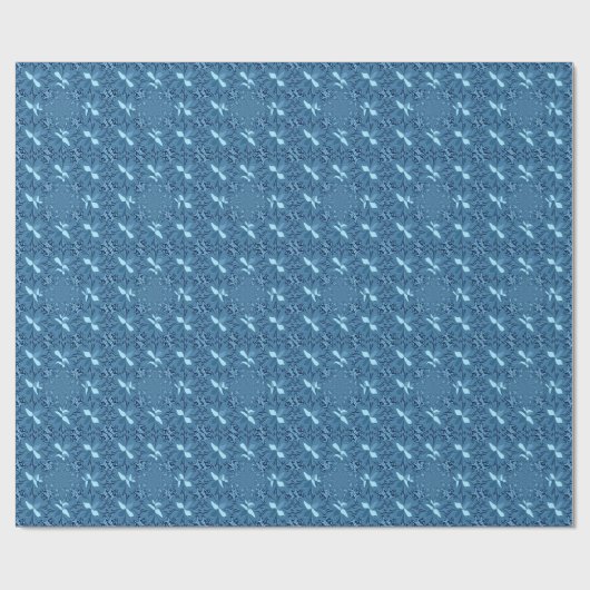 Papier Cadeau Bleu Iridescendant. (Plat)