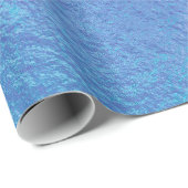Papier Cadeau Bleu Iridescente Parties scintillant pourpre Lits  (Coin rond)