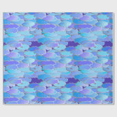 Papier Cadeau Bleu japonais de nuages, de crépuscule, de (Plat)