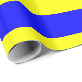 Papier Cadeau Bleu jaune Delta (Coin rond)