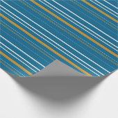 Papier Cadeau Bleu jaune et blanc (Coin)
