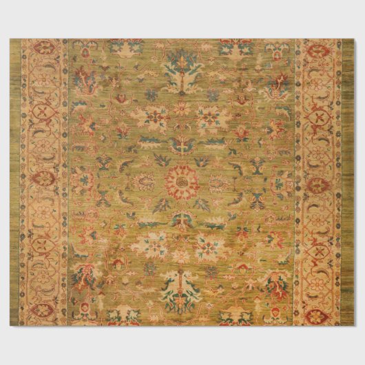 Papier Cadeau Bleu jaune perse vert (Plat)