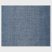 Papier Cadeau Bleu Jean Denim Fabric (Plat)