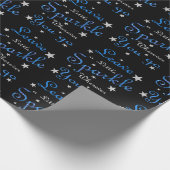 Papier Cadeau Bleu Laisser Un Peu Étincelant Inspirationnel (Coin)