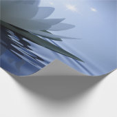 Papier Cadeau Bleu lotus blanc chic (Coin)