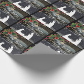 Papier Cadeau Bleu Lune Noël Nativité Enveloppe cadeau (Coin)