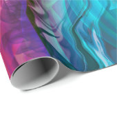 Papier Cadeau Bleu marbré violet (Coin rond)