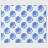 Papier Cadeau Bleu marguerite (Plat)