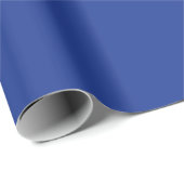 Papier Cadeau bleu marine couleur solide (Coin rond)