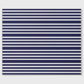 Papier Cadeau Bleu Marine Et Blancs Motif Moderne (Plat)