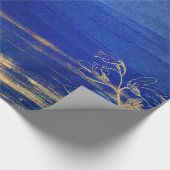 Papier Cadeau Bleu marine et or (Coin)