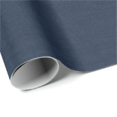 Papier Cadeau Bleu marine texturé (Coin rond)
