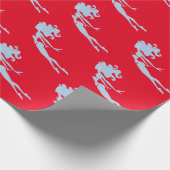 Papier Cadeau Bleu Mermaid Swimmer Thunder_Cove (Coin)