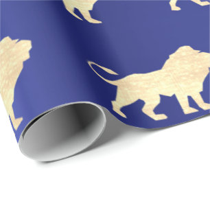 Papier Cadeau Bleu métallique fascinant de saphir de l'or plus