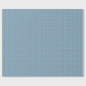 Papier Cadeau Bleu motif à rayures verticales avec coeur rétro e (Plat)