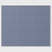 Papier Cadeau Bleu Naval Élégant Ditsy Floral (Plat)