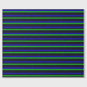 Papier Cadeau Bleu Noir Grandes Vertes (Plat)