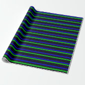 Papier Cadeau Bleu Noir Grandes Vertes (Déroulé)