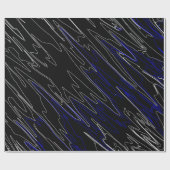 Papier Cadeau Bleu noir marbré (Plat)