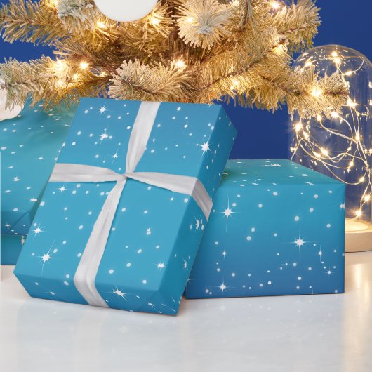Papier Cadeau Bleu nuit étoilé (Vacances)