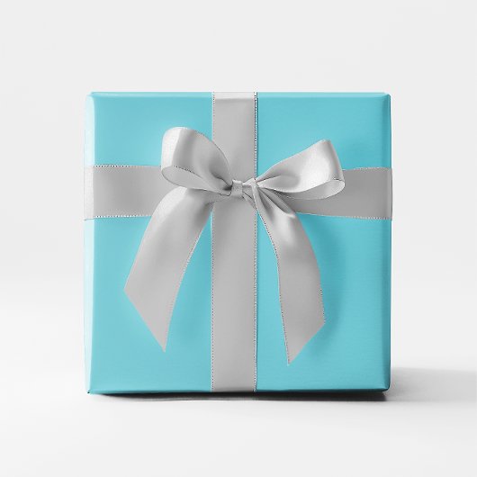 Papier Cadeau Bleu Œuf de Merle Uni