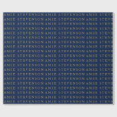 Papier Cadeau Bleu Or Couleurs Classique Professionnel Simple (Plat)