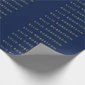 Papier Cadeau Bleu Or Couleurs Professionnel Tendance Moderne Un (Coin)