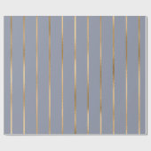 Papier Cadeau Bleu-or Motif (Plat)