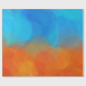 Papier Cadeau bleu orange (Plat)