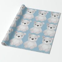 Bleu Ours Aquarelle Boy Baby shower d'enveloppemen