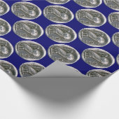 Papier Cadeau Bleu OWL ANTIQUE (Coin)