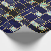 Papier Cadeau Bleu | Parties scintillant Faux moderne et papier  (Coin)