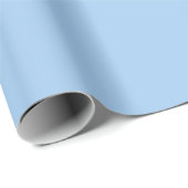 Papier Cadeau Bleu pastel uni (Coin rond)
