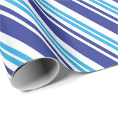 Papier Cadeau Bleu Peppermenthe (Coin rond)